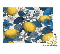 1000pcs (75x50cm) Puzzle Per Adulti Limones, Fiori And Foglie Donna Uomo Tavola Di Legno Ad Incastro Di Precisione Stampa di agrumi italiani