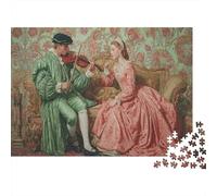1000pcs (75x50cm) Puzzle Per Adulti Musicista del XVI secolo Donna Uomo Tavola Di Legno Ad Incastro Di Precisione Playing Violin for The Principessa