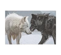 1000pcs(75x50cm) Puzzle Per Adulti Puzzle Black White Wolf Vintage Puzzle Per Adulti Giochi Rilassanti Corsa Di Velocità Manuale Regalo Di Compleanno, Regali, 1000pcs(75x50cm)
