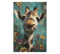1000pcs(75x50cm) Puzzle Per Adulti Puzzle Giraffe Floral Background Puzzle Per Adulti Gioco Rompicapo Decorazione Murale Regali Di Natale E Compleanno 1000pcs(75x50cm)