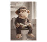 1000pcs(75x50cm) Puzzle Per Adulti Puzzle Grumpy Monkey Reading on The Toilet Puzzle Per Adulti Giocattoli Antistress Taglio Di Precisione Ottimo Regalo Per I Giocatori 1000pcs(75x50cm)