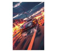 1000pcs(75x50cm) Puzzle Per Adulti Puzzle Racing Car Speeding Through Flames Puzzle Per Adulti Giocattoli Antistress Decorazione Da Parete Regali Per Amici E Familiari 1000pcs(75x50cm)