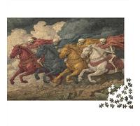 1000pcs (75x50cm) Puzzle Per Adulti Quattro cavalieri, scheletro Donna Uomo Tavola Di Legno Ad Incastro Di Precisione Nuvola temporalesca