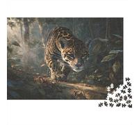 1000pcs (75x50cm) Puzzle, Puzzle Per Adolescenti Adulti Giaguaro nella foresta