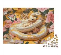 1000pcs (75x50cm) Serpente And Farfalla Jigsaw,Fiori Puzzle Fai Da Te Per Adulti E Folla Dai 14 Anni in Su