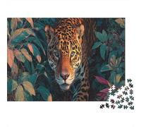 1000pcs (75x50cm) Un feroce giaguaro nella giungla Jigsaw, Puzzle Fai Da Te Per Adulti E Folla Dai 14 Anni in Su