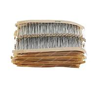 1000pcs/lot 1/4W resistors assorted kit 0.25W Carbon Film resistance set 2.2 ohm -2.2 M Assortment resistor package BIANMTSW