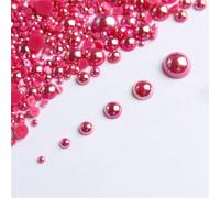 1000Pcs Mezzo Rotondo Perle ABS Flatback Imitazione Perle Strass Scrapbook Perline 3D Nail Art Artigianato Decorazioni Nail Art Forniture