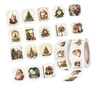 1000Pcs Natale decorativo adesivo etichette di imballaggio per imballaggio sigillo busta carta regalo caso scrapbooking rotolo portatile adesivo di Natale