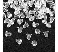 1000pcs Orecchino Chiusura Orecchino Silicone Orecchino Stopper Orecchini Fibbia Orecchino Chiusura Trasparente Per Le Donne Fai Da Te Gioielli Fitting Orecchini