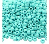 1000Pcs Pony Beads Bracelet 9mm Turquoise Plastic Barrel Pony Beads for Necklace,Hair Beads for Braids for Girls,Key Chain,Jewelry Making (Turquoise)