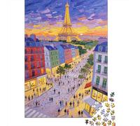 1000Pcs Puzzle Classici, Eiffel Tower Puzzle Giochi Rilassamento E Intelligence, Puzzle Per Gioco Familiare, Festa Aziendale, Regalo Per Amore E Amico (1000pcs (75x50cm))
