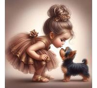 1000pcs Puzzle Ritratto di un Yorkshire Terrier in miniatura Yorkie Puzzle di legno Giocattoli Giochi per Adulti Festa di Famiglia