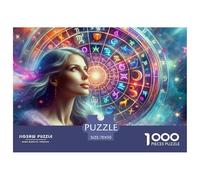 1000Pezzi The Twelve Zodiac Signs Gioco Familiare The Twelve Zodiac Signs Intrattenimento Creativo Decorazione Famiglia Regalo Giocattolo Perfetto Per Appassionati Di Puzzle Per Adulti 14+ 70x50cm/100