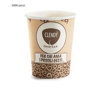 1000pz CLENDY BICCHIERI DI CARTA biodegradabili monouso 240cc