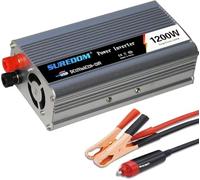 1000w 1200w 1500w 2000w Inverter Dc 12v 24v A 110v 220v AC Power Inverter con Caricatore USB E Porte di Ricarica AC per Laptop Smartphone Camera, 1200W, 24Vto110v