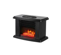 1000W Electric Fireplace Stove Heater Fire Place Flame Effect Freestanding Black with Remote Control EU Plug