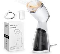 1000W Ferro da Stiro, Ferro Da Stiro Verticale e Orizzontale, 14-18g/min Stiratole Verticale Portatile, Serbatoio Acqua 150ml e 1 Spazzola Tessuti, Riscaldamento Rapido 20s, per I Viaggi E La Casa