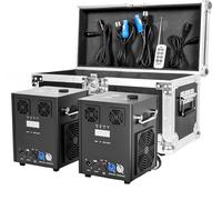 1000W Nero Macchina Pirotecnica, Macchina Effetto Palcoscenico d-mx512 e Macchina Scintilla Fredda Telecomandata per Matrimonio Festa DJ Palcoscenico (2 Pezzi con Flightcase)