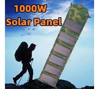 1000W pannello solare pieghevole Camouflage borsa portatile caricatore solare USB alimentatore esterno per generatore di corrente del telefono cellulare domestico