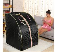 1000W, Sauna Portatile, Sauna a infrarossi, 4 piastre riscaldanti a infrarossi + 36 pietre di tormalina (nero)