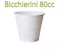 1000x bicchierino plastica 80cc Caffe bicchierini caffè bianco - bar