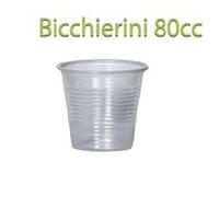 1000x bicchierino plastica 80cc Caffe bicchierini caffè trasparenti bar