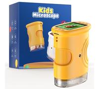 1000X Digitale Microscopio Bambini Portatile: Lente Ingrandimento Tascabile con 2.0" IPS Pollici ＆ 8 LED Luce - Natale Regalo Bambina 3-8 8-12 Anni Maschio - Idee Giochi Kids