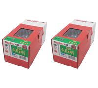 1000X Viti In Legno Fischer 4,0X45Mm TX20 Zincate Viti Per Pannelli Truciolari