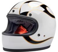 1002-561-502 HELMET GRINGO GLOSS WHITE/BLACK W FLAMES FLAM SM CASCO