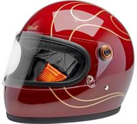 1003-594-502 HELMET GRINGO S GLOSS GARNET RED W FLAMES SM CASCO