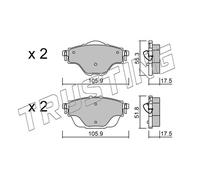1004.0 TRUSTING Kit pastiglie freno, Freno a disco per CITROËN,DS,OPEL,PEUGEOT,V