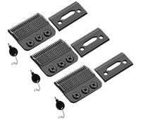 1005-100 - Lama professionale a 3 fori, compatibile con tagliacapelli Wahl Designer, Senior, Cordless Designer, Pilot, Sterling 4 e tagliaerba, lunghezza di taglio 1-3 mm (nero) (3 confezioni)