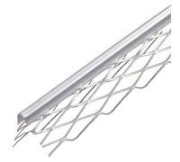 1007, Profilo perimetrale per intonaco interno, Dimensione:200cm. 25 pezzi, Colore:Argento