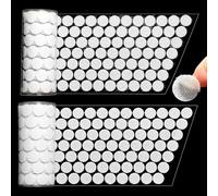 1008 pezzi di 15 mm in nylon bianco con gancio e anello, autoadesivi rotondi su entrambi i lati, per artigianato, ufficio, casa, scuola - 504 paia