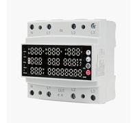 100A Contatore energia elettrica trifase Misuratore consumo elettrico con Scaricatore di sovratensione trifase con protezione da trifase/sovratensione/sottocorrente/corrente di riposo AC 220V.