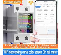 100A Tuya WiFi Din Rail Misuratore di energia di potenza AC50-320V Misuratore di elettricità intelligente Display digitale Monitor Curva di tensione Amperometro GR2PW