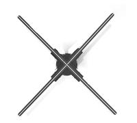 100CM/39.37in 3D Fan Proiettore Olografico Wifi Schermo di Visualizzazione Pubblicità Commerciale Olografico Proiezione Fan Telecomando Lettore Ologramma Esposizione pubblicitaria del festival