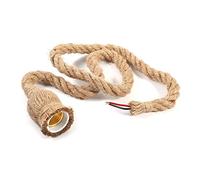 100cm AC220V E27 Canapa Vintage Corda Appesa Luce Di Soffitto A Sospensione Lampada Retro Industriale Stile Per Ristorante Bar Cafe (Senza Bulbo) (Size : Single Head)