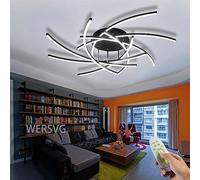 100cm Lampada soffitto LED Lampada soggiorno Moderna Grande Lampada soffitto 120W Nero 8-lampada Dimmerabile 3500K-6500K Luce soffitto Lampada acrilica per corridoio Lampada sala pranzo a soffitto