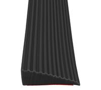 100cm,nero, striscia per soglie, strisce autoadesive in silicone, per pavimenti, sporgenze interne sopra, larghezza: 5,5 cm, altezza: 1,6 cm, guida per pavimento piatta per pavimenti