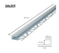 100cm Profilo di transizione, incluso materiale di fissaggio, in alluminio