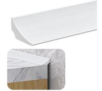 100CM Silicone Doccia per Acqua Barriera, Barriera Doccia Ferma Acqua, Autoadesiva Silicone Doccia Barriera, Guarnizione Porta Doccia, Striscia di Tenuta di Separazione Asciutta e Bagnata (Bianco)