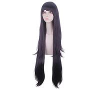 100cm : Trigger Happy Havoc Mikan Tsumiki Long Dark Purple Wig Cosplay Halloween Party Wigs For Women
