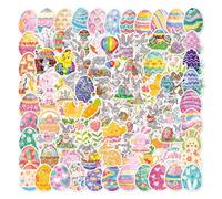 100Counts Pasqua Sticker Cartoon Coniglietti Uova per Bottiglia D'acqua Diario Cassa Del Telefono Laptop Bambini Ricompensante Pasqua Artigianato Forniture