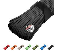 100Feet multifunzionale 4in1550Paracord 550Fire Cord con Fire starter Tinder ? 227kilogram Dyneema linea di pesca filo di cotone MilSpec Commercial grade 2495kilogram tipo III Parachute 3 16diametro