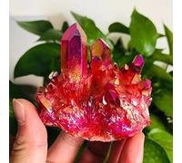 100g-200g Cluster di geode di pietra di cristallo di quarzo aura rossa naturale di piccole dimensioni 1pc adatto for cristalli domestici decorazione della stanza