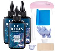 100g/250g Trasparente Resina UV Tipo Duro Un Minuto Ultravioletto Solare Polimerizzazione Rapida Colla Resina Epossidica per Stampi di Colata Gioielli Mestiere FAI DA TE