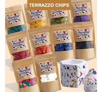 100g/Busta Schegge di terrazzo non sbiadenti, frammenti di terrazzo, schegge decorative di terrazzo moderno (20 colori), coloranti dispersi ecologici per resina e gesso, terrazzo, frammenti, colorati,