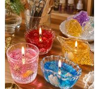 100g Cera gel trasparente colorata, cera per candele in gel trasparente, materiali per la realizzazione di candele fai-da-te, candele di cristallo fatte a mano, artigianato per fragranze per la casa, 